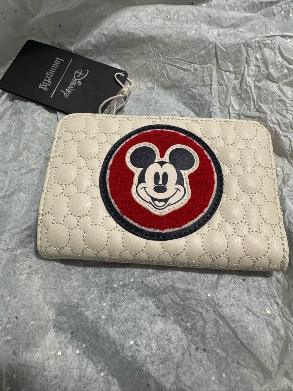 Mickey Mouse Quilted Chenile Patch Bifold Wallet